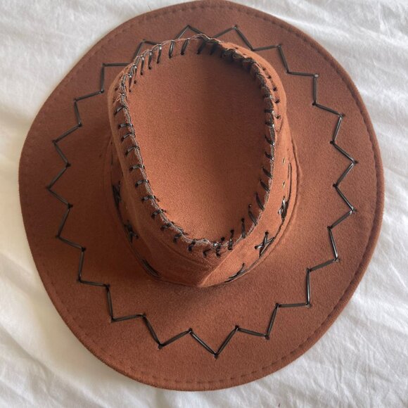 Other - Bundle It!Suede Fabric Cowboy Hat Retro Rancher Hat Wide Brim Hat Sun Protection